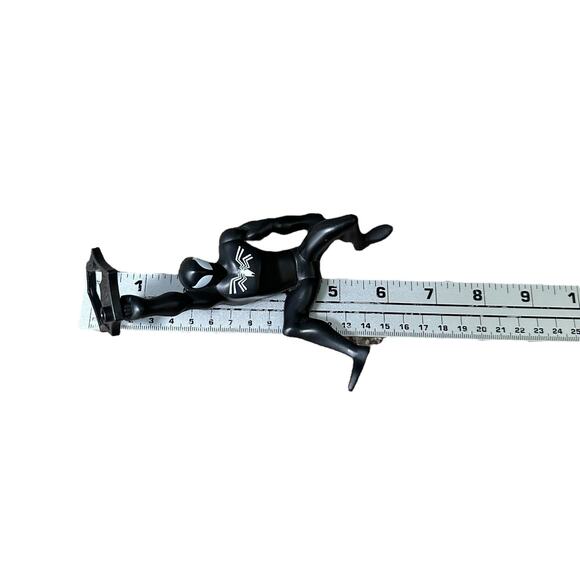 Marvel McDonalds Symbiote Spider-Man String Toy 6" Black Collectable Loose 2009 - Picture 5 of 5